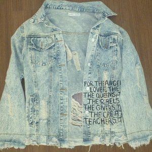 Wren & Glory "For The Angels" Denim Jacket (SM)